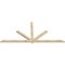 Ekena Millwork Kennewick Rough Sawn Timber Gable Bracket, Douglas Fir, 108"W x 49"H x 2"D x 4"F, 11/12 Pitch GBW108X49X0204KEN00RDF - alternate 3